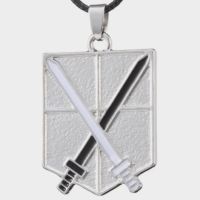 Collar de Anime Attack on Titan, joyería de cadena de cuello Simple, Shingeki No Kyojin 